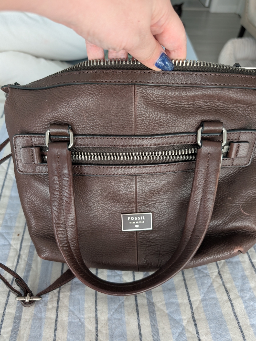Fossil Brown Leather Handbag